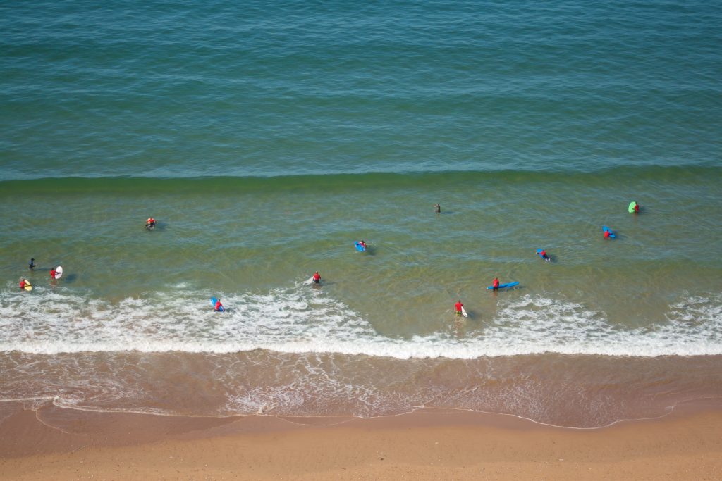 Surf lesson on Moroccan beach